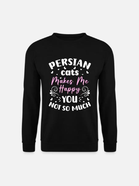 Katze Katzendame Katzenfreund - Unisex Pullover - Schwarz