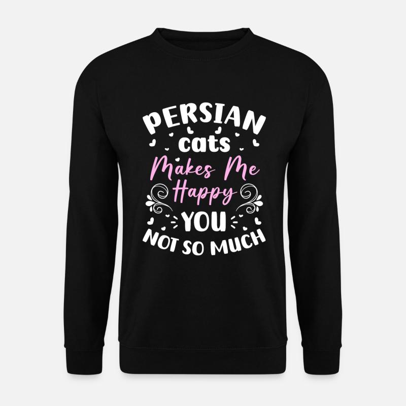 Katze Katzendame Katzenfreund - Unisex Pullover - Schwarz