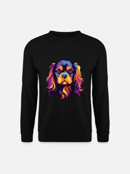 Cavalier King Charles Spaniel Hunderasse Aquarell - Unisex Pullover - Schwarz