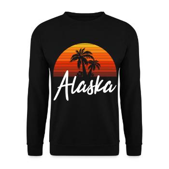 alaska - Unisex Pullover - Schwarz - Vorne - Alina (178cm) & Michal (187cm)