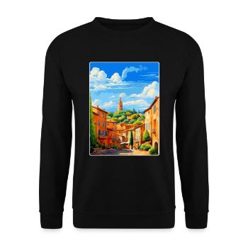Aix En Provence France Vintage Travel Poster WPA - Unisex Sweatshirt - black - Front - Alina (178cm) & Michal (187cm)