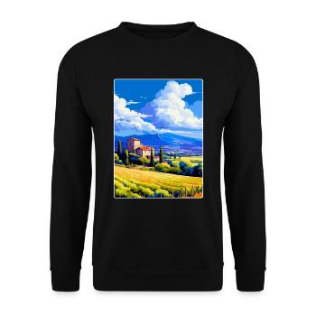 Provence Frankreich Vintage Reiseplakat Souvenir WPA - Unisex Pullover - Schwarz - Vorne - Alina (178cm) & Michal (187cm)