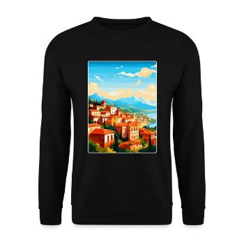 Grenade Espagne Affiche de voyage vintage WPA Souvenir - Sweat-shirt Unisexe - noir - Devant - Alina (178cm) & Michal (187cm)
