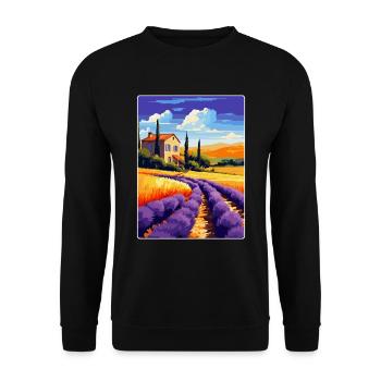 Provence Frankreich Vintage Reiseplakat Souvenir WPA - Unisex Pullover - Schwarz - Vorne - Alina (178cm) & Michal (187cm)