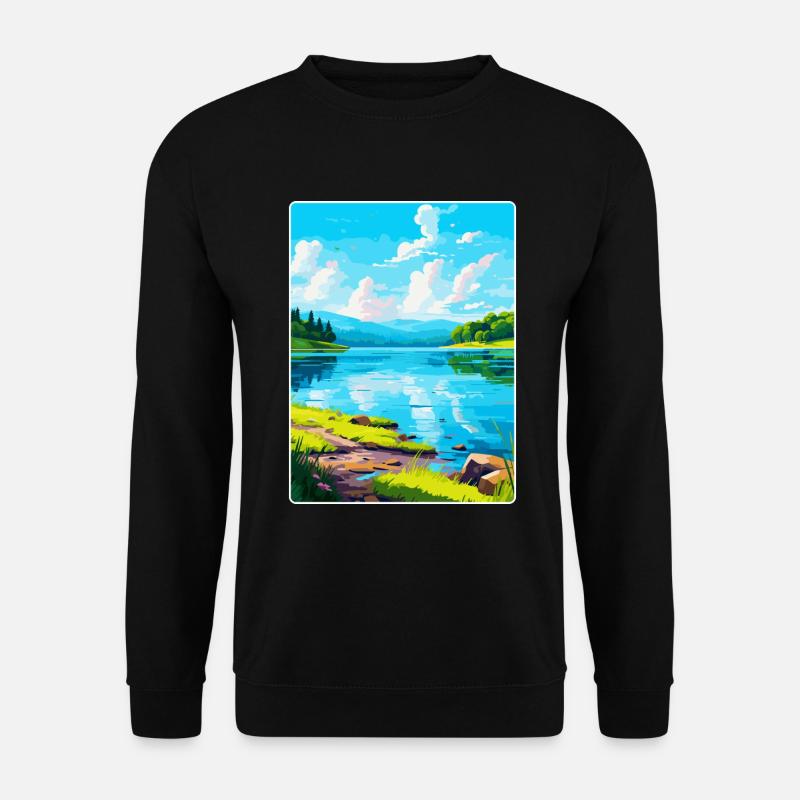 Lake Sainte Croix Frankreich Vintage Reiseplakat WPA - Unisex Pullover - Schwarz
