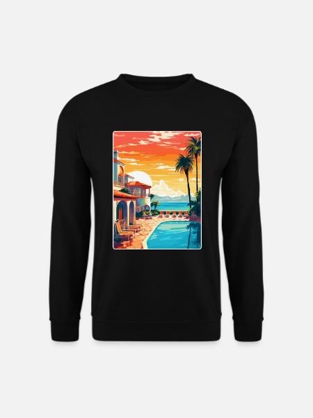 Marbella Spanien Vintage Reseaffisch Souvenir WPA - Unisextröja - svart
