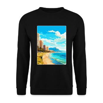 Alicante Espagne Affiche de voyage vintage Souvenir WPA - Sweat-shirt Unisexe - noir - Devant - Alina (178cm) & Michal (187cm)
