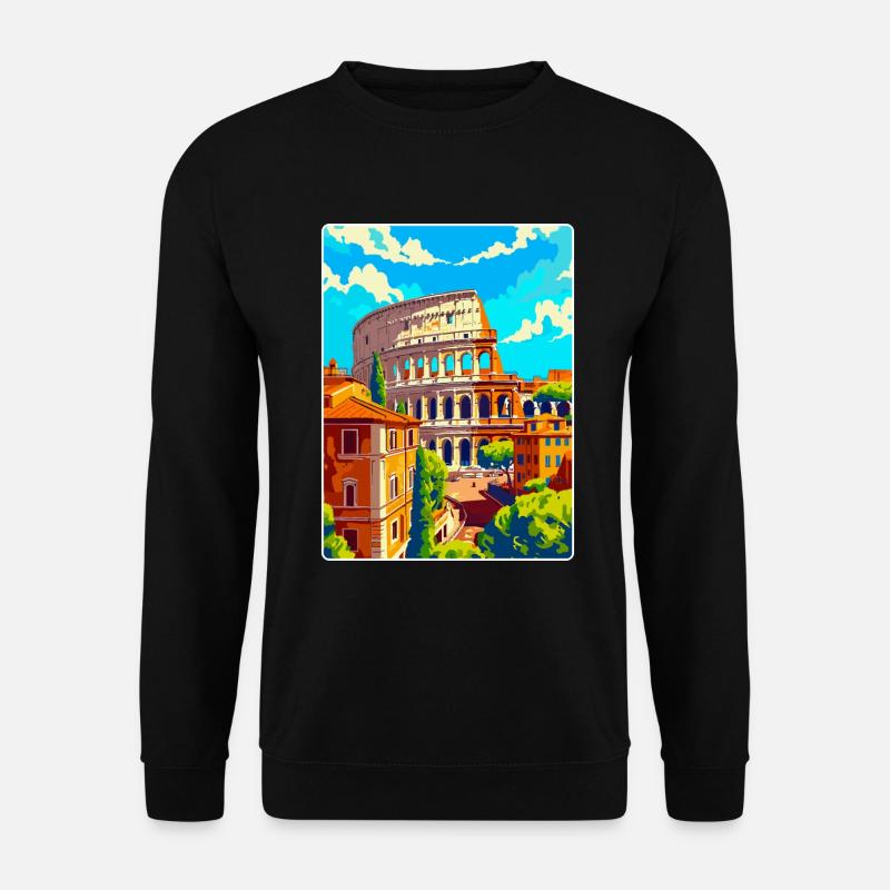Rom Italien Vintage Reiseplakat Souvenir Souvenir - Unisex Pullover - Schwarz