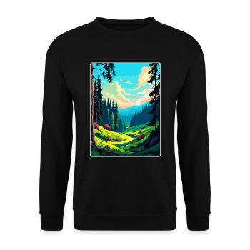 Black Forest Germany Vintage Travel Poster WPA Art - Unisex Sweatshirt - black - Front - Alina (178cm) & Michal (187cm)