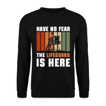 Bademeister Schwimmer Meer - Unisex Pullover - Schwarz - Vorne - Alina (178cm) & Michal (187cm)