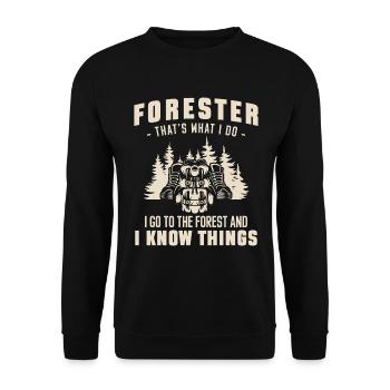 Forester Hunters Forester - Unisex Sweatshirt - black - Front - Alina (178cm) & Michal (187cm)