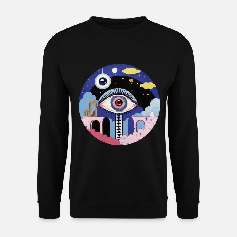 Psychedelisches Auge - Unisex Pullover - Schwarz