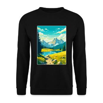 Parc national de Durmitor Monténégro Affiche de voyage - Sweat-shirt Unisexe - noir - Devant - Alina (178cm) & Michal (187cm)