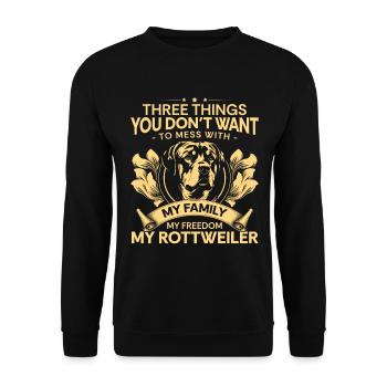 Kampfhund Frauchen Diensthund - Unisex Pullover - Schwarz - Vorne - Alina (178cm) & Michal (187cm)