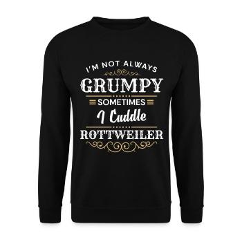 Kampfhund Hund Hundeschule Welpe - Unisex Pullover - Schwarz - Vorne - Alina (178cm) & Michal (187cm)