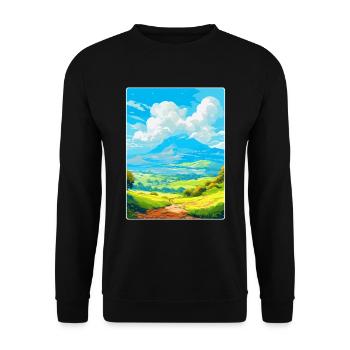 Mont Taygète Grèce Affiche de voyage vintage WPA - Sweat-shirt Unisexe - noir - Devant - Alina (178cm) & Michal (187cm)
