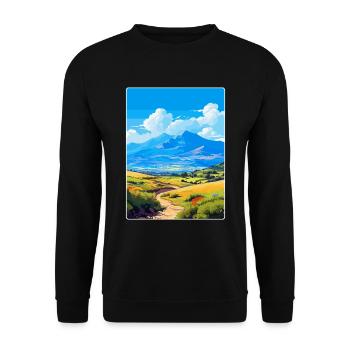 Mount Ida Greece Vintage Travel Poster Souvenir - Unisex Sweatshirt - black - Front - Alina (178cm) & Michal (187cm)