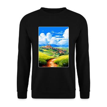 Castilla Y León Espagne Affiche de voyage vintage WPA - Sweat-shirt Unisexe - noir - Devant - Alina (178cm) & Michal (187cm)