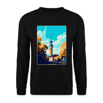 Dortmund Allemagne Poster de voyage vintage souvenir - Sweat-shirt Unisexe - noir - Devant - Alina (178cm) & Michal (187cm)