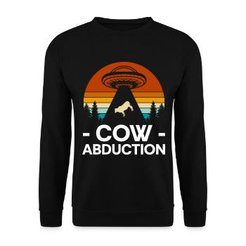 Kuh Muh Nutztier - Unisex Pullover - Schwarz - Vorne - Alina (178cm) & Michal (187cm)