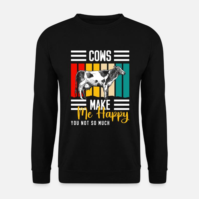 Kuh Landwirtin - Unisex Pullover - Schwarz
