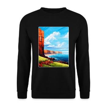 Isle Of Hoy Scotland Uk Vintage Travel Poster WPA - Unisex Sweatshirt - black - Front - Alina (178cm) & Michal (187cm)