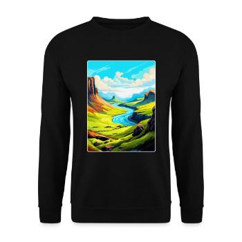 Isle Of Skye Scotland Uk Vintage Travel Poster WPA - Unisex Sweatshirt - black - Front - Alina (178cm) & Michal (187cm)