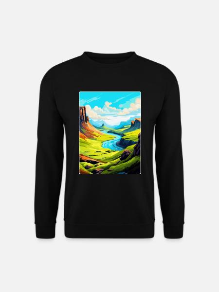 Isle Of Skye Schottland UK Vintage Reiseposter WPA - Unisex Pullover - Schwarz