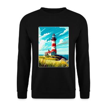 Plymouth England Uk Vintage Travel Poster Souvenir - Unisex Sweatshirt - black - Front - Alina (178cm) & Michal (187cm)