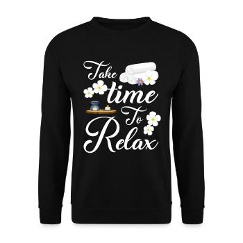 Spa Relax Pilates - Unisex Sweatshirt - black - Front - Alina (178cm) & Michal (187cm)