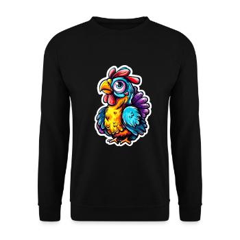 Poulet coloré - Sweat-shirt Unisexe - noir - Devant - Alina (178cm) & Michal (187cm)