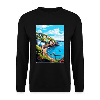 Ilfracombe England Uk Travel Poster Souvenir WPA - Unisex Sweatshirt - black - Front - Alina (178cm) & Michal (187cm)