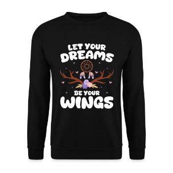 Capteur de rêves Motivation mystique - Sweat-shirt Unisexe - noir - Devant - Alina (178cm) & Michal (187cm)
