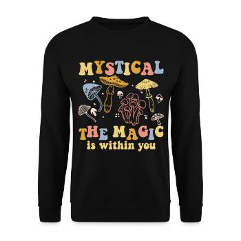 Capteur de rêves Rêves mystiques - Sweat-shirt Unisexe - noir - Devant - Alina (178cm) & Michal (187cm)