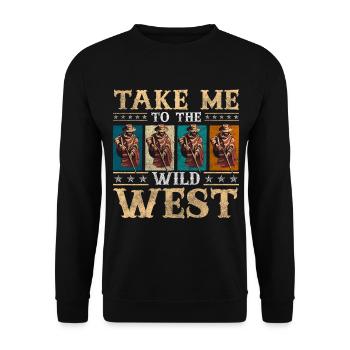 Western Liberty Rodeo Texas - Sweat-shirt Unisexe - noir - Devant - Alina (178cm) & Michal (187cm)