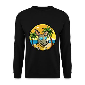 Aardvark Funny Cartoon Lunettes de soleil de plage d’été - Sweat-shirt Unisexe - noir - Devant - Alina (178cm) & Michal (187cm)