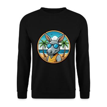 Aardvark Funny Cartoon Lunettes de soleil de plage d’été - Sweat-shirt Unisexe - noir - Devant - Alina (178cm) & Michal (187cm)