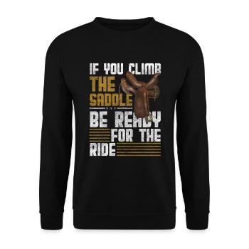 Courage du Far West Pays sauvage - Sweat-shirt Unisexe - noir - Devant - Alina (178cm) & Michal (187cm)