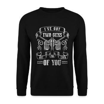 Cheval du Far West Indien du désert - Sweat-shirt Unisexe - noir - Devant - Alina (178cm) & Michal (187cm)