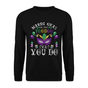 Karneval Maske Bunt Spaß - Unisex Pullover - Schwarz - Vorne - Alina (178cm) & Michal (187cm)