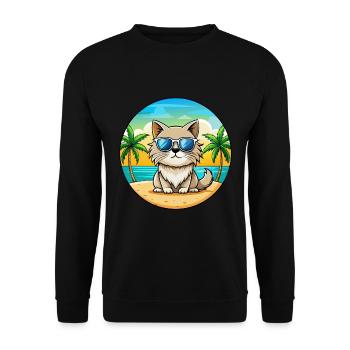 Lunettes de soleil Colorpoint Persian Cat Breed Cartoon - Sweat-shirt Unisexe - noir - Devant - Alina (178cm) & Michal (187cm)