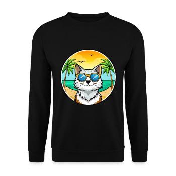 Forêt norvégienne Race Dessin animé Lunettes de soleil Plage - Sweat-shirt Unisexe - noir - Devant - Alina (178cm) & Michal (187cm)