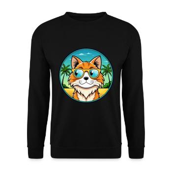 Maine Coon Cat Breed Cartoon Lunettes de soleil Beach - Sweat-shirt Unisexe - noir - Devant - Alina (178cm) & Michal (187cm)