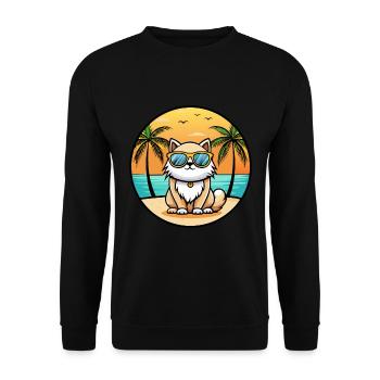 Lunettes de soleil Colorpoint Persian Cat Breed Cartoon - Sweat-shirt Unisexe - noir - Devant - Alina (178cm) & Michal (187cm)