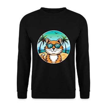 Lunettes de soleil California Spangled Cat Breed Cartoon - Sweat-shirt Unisexe - noir - Devant - Alina (178cm) & Michal (187cm)