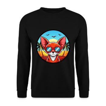 Lunettes de soleil de dessin animé Devon Rex Redon Rex Race Beach - Sweat-shirt Unisexe - noir - Devant - Alina (178cm) & Michal (187cm)