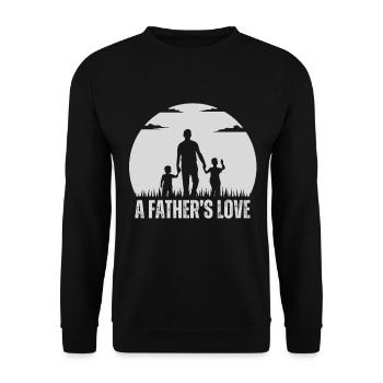 father and son - Unisex Sweatshirt - black - Front - Alina (178cm) & Michal (187cm)