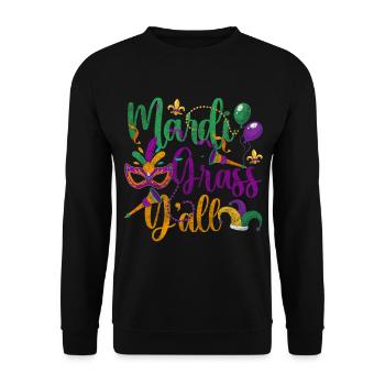 Parade Party Colorful Beads - Unisex Sweatshirt - black - Front - Alina (178cm) & Michal (187cm)