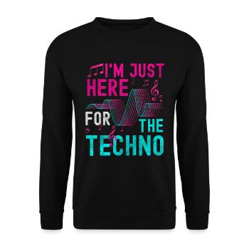Techno Electro Dancing Jumpstyle - Sweat-shirt Unisexe - noir - Devant - Alina (178cm) & Michal (187cm)