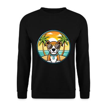 Ariege Pointer Hund Rasse Cartoon Sonnenbrille Strand - Unisex Pullover - Schwarz - Vorne - Alina (178cm) & Michal (187cm)